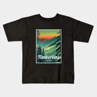 Timberline Oregon United States Ski Kids T-Shirt